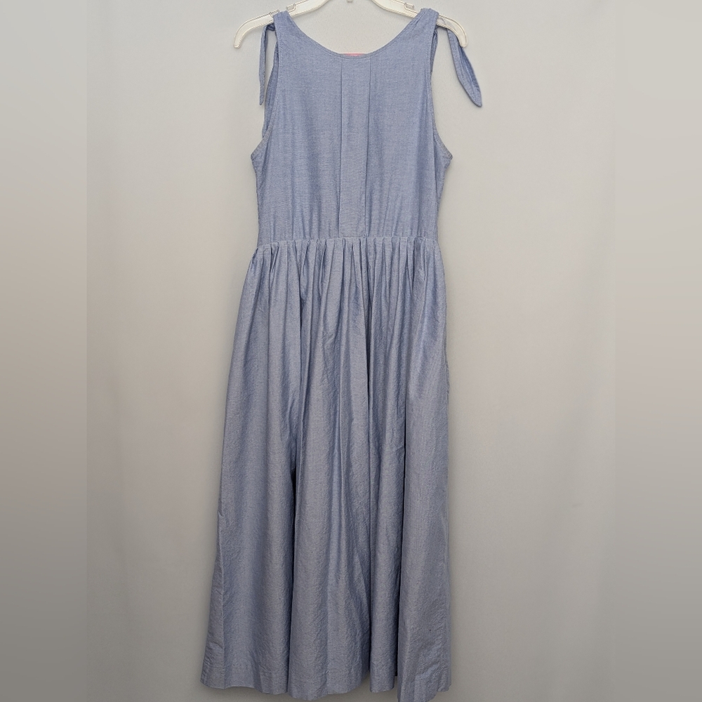BURU Blue Sleeveless Button-Down Dress Size Medium - Picture 2 of 5